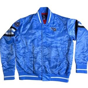 Tennessee Titans Satin Bomber Varsity Jacket L Member Exclusive Rare